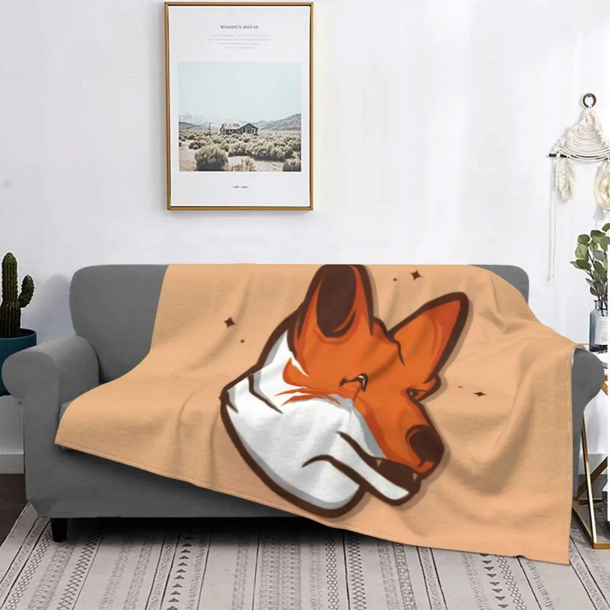 

Manta de dibujos animados de zorro, moderna, supercálida, portátil, de terciopelo Coral, para ropa de cama, colcha, envío gratis