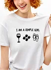 Женская футболка с коротким рукавом, круглым вырезом и принтом