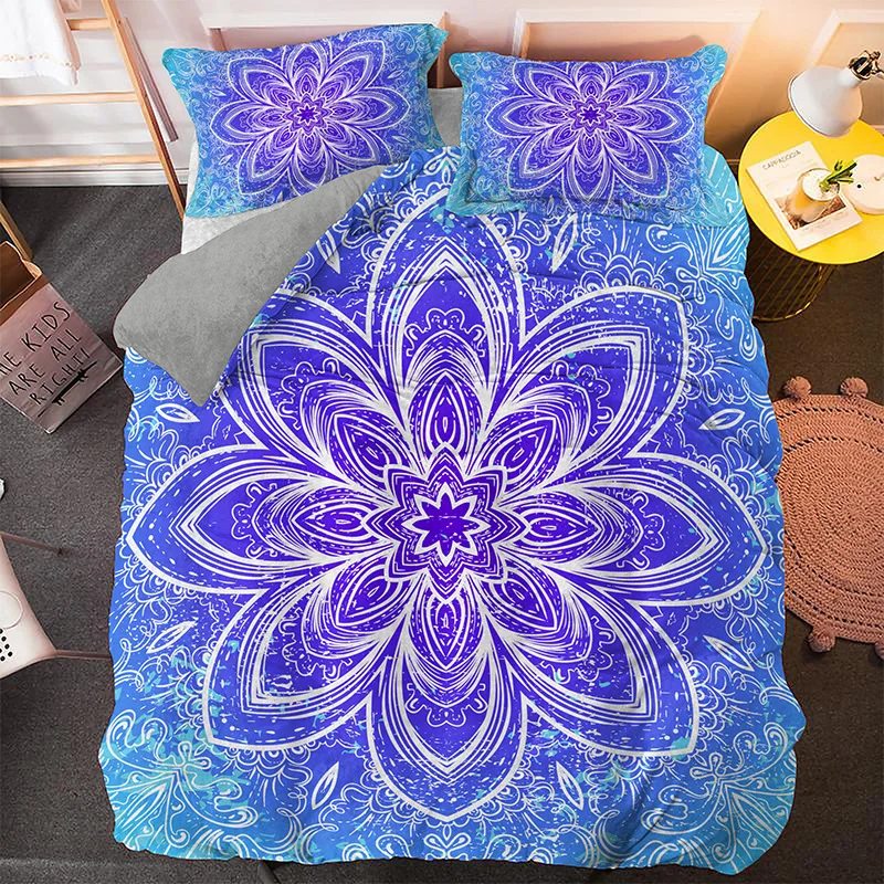 

3D Mandala Bedding Sets Indian Duvet Cover Set Comforter Covers Soft Fabric Twin Full King Queen Size