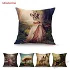 Волшебное сказочное животное, Сказочная мышка, маленькие животные, страна чудес, диван, наволочка для подушки, детский Сказочный художественный льняной чехол для подушки