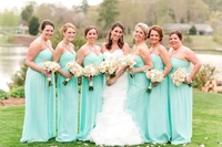 cheap mint chiffon bridesmaid dresses 2015 sexy sweetheart party gown simple classic a line free shipping vestidos para festa