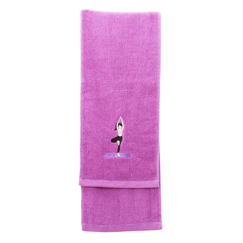 

Useful Move Cotton Microfiber Embroidered Sports Towel Soft Gym Swimming Towel Absorbent Fast Drying For Jogging Bicycling Yoga