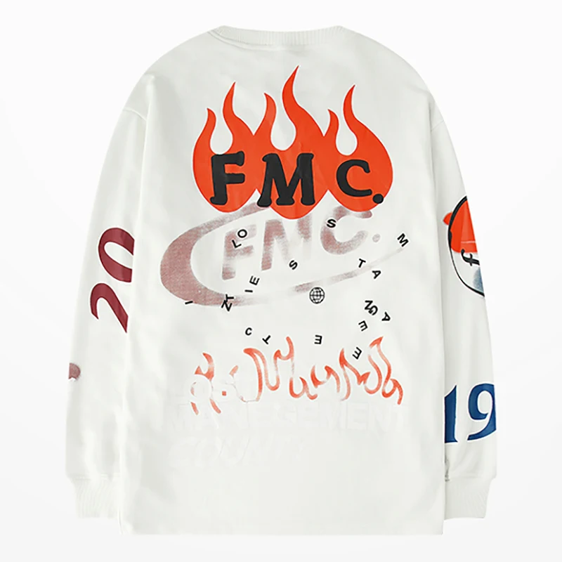 Mirecoo толстовка мужская с буквенным принтом граффити пуловер мужские толстовки