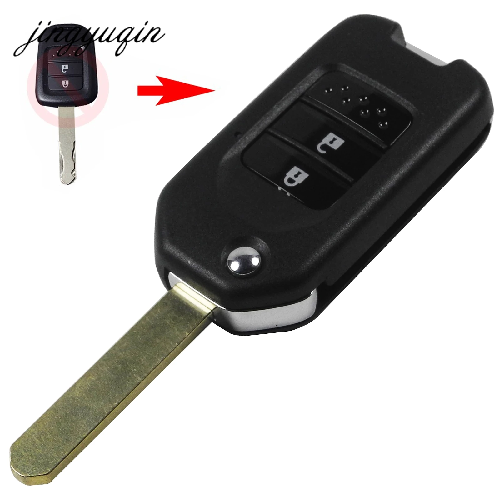 Bilchave 10 шт./лот 2/3 кнопки дистанционного ключа для Honda Civic Accord City Fit Jazz XR V Vezel HR FRV
