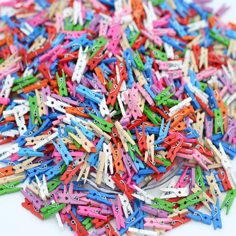 2021 Новый мини Красочные Spring деревянные зажимы прищепка Craft вечерние DIY украшения