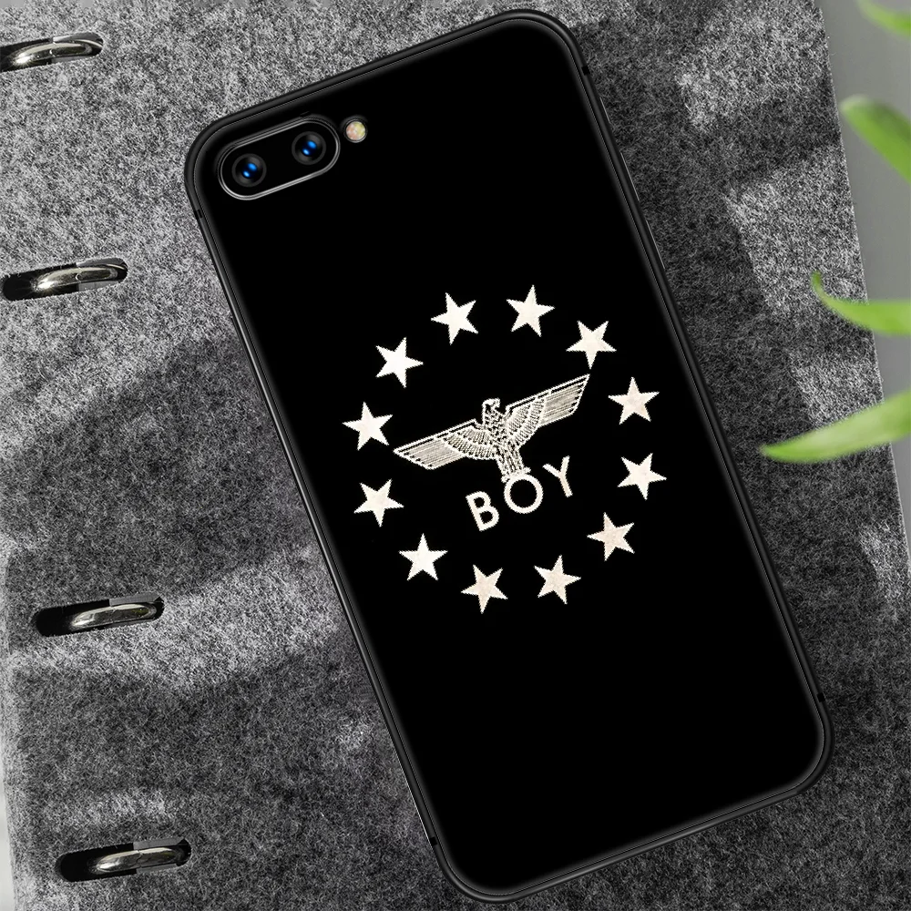 

Fashion brand Boy London Phone Case Cover Hull For HUAWEI honor 7a 8 8s 8a 8x 9 9x 10 20 i Lite Pro black Shell Luxury Back
