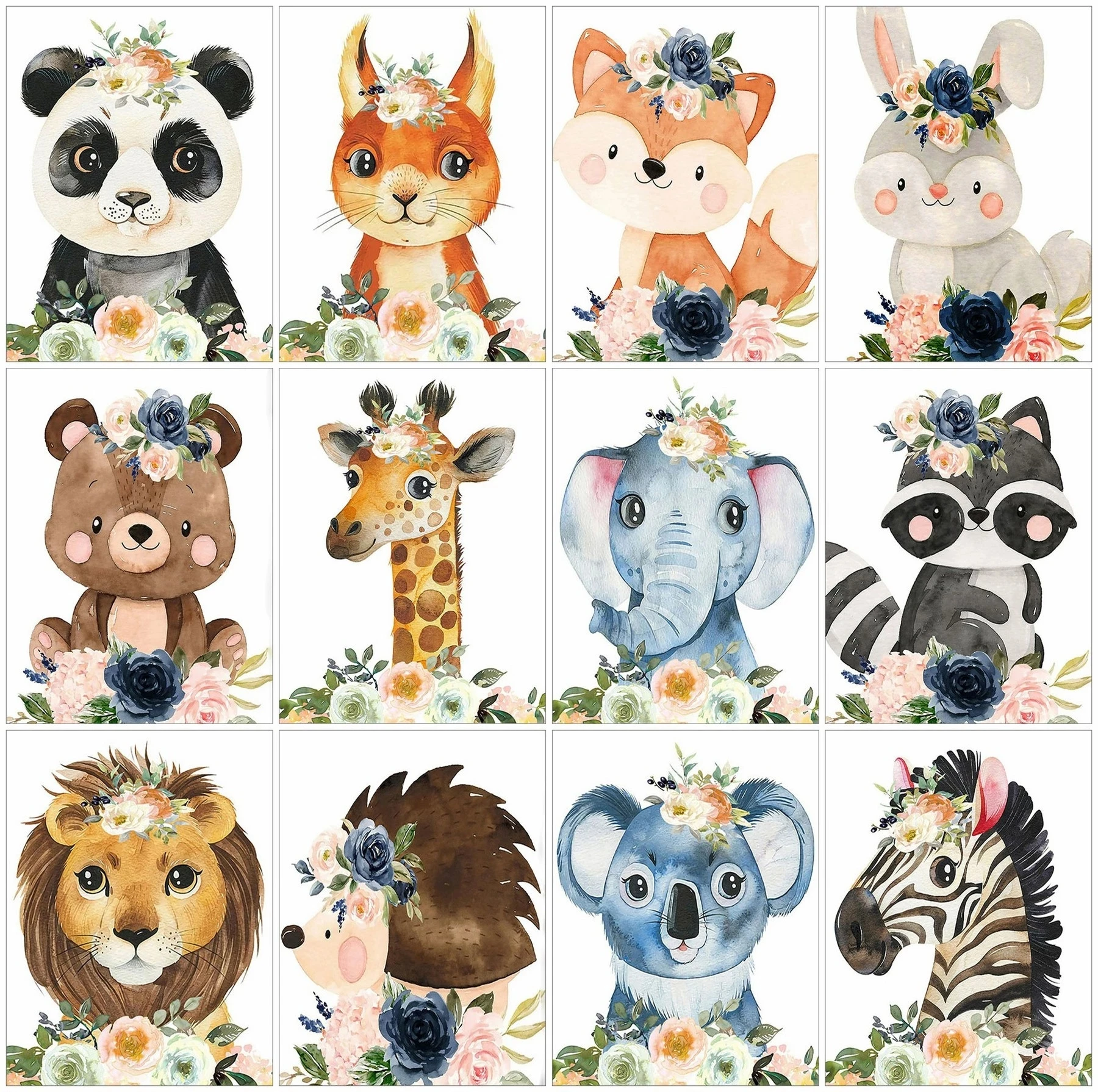 

Sontonga 5D Diamond Art Painting Kits Panda Giraffe Lion Full Diamond Mosaic Embroidery Animals Personalized Gift Home Decor