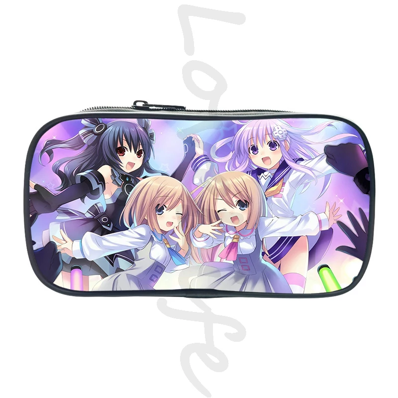 Neptunia Аниме карандашей пенал для студентов мультфильм Карандаш Чехол дети милые