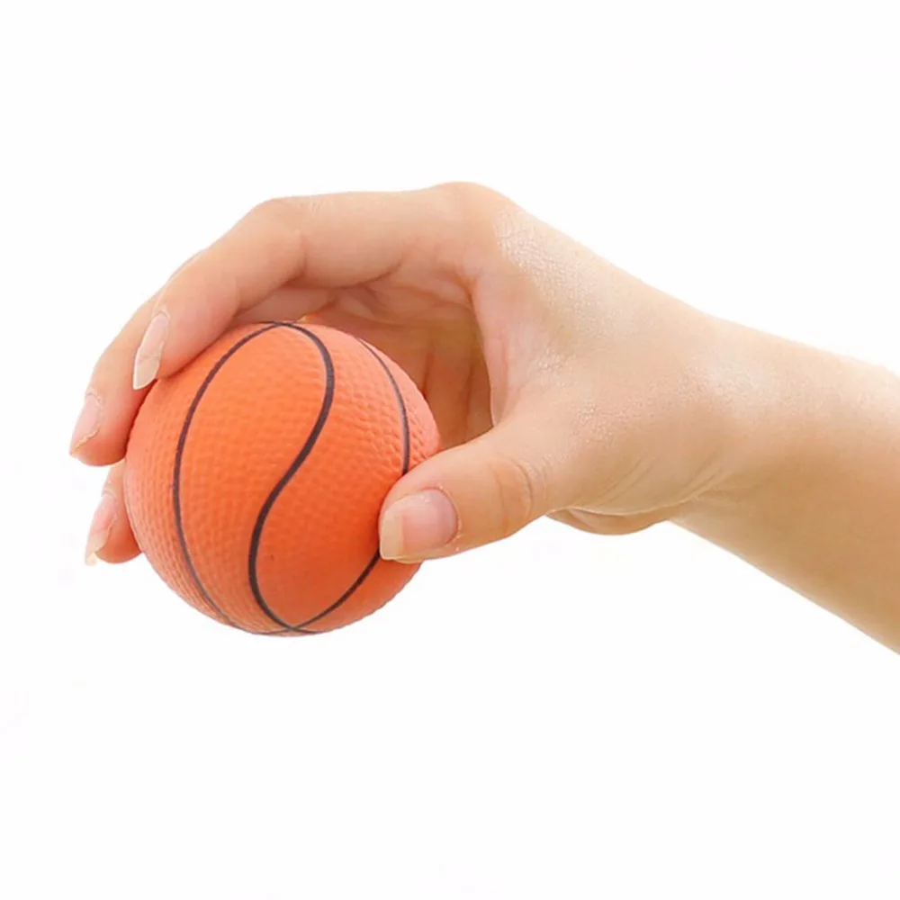 

Dia 6.3CM Orange Basketball Shaped Hand Wrist Exercise Stress Relief Squeeze Soft Foam Baby Ball Toy