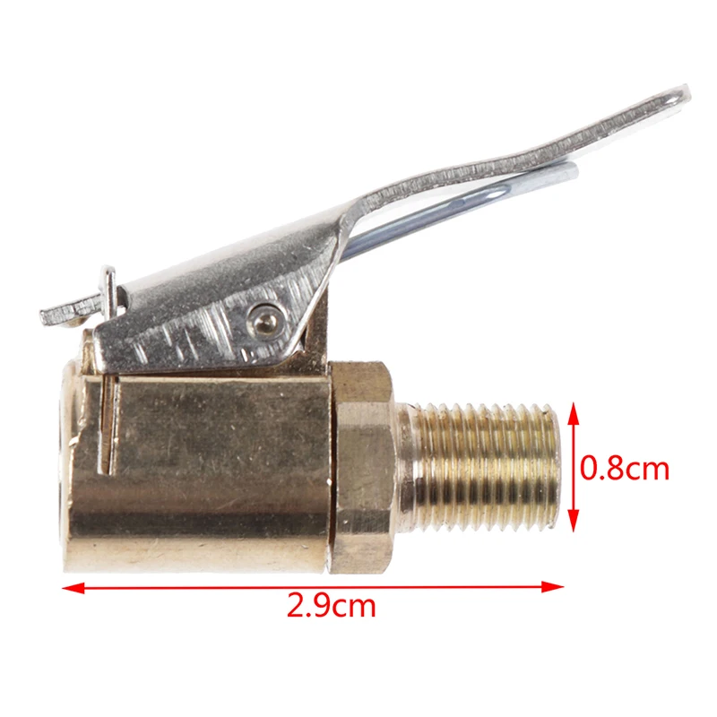 

8mm Auto Air Pump Tire Inflator Valve Connector Chuck Clip Auto Repair Tool Valve Clip Car Truck Tyre Car Open Brass Stem Tire