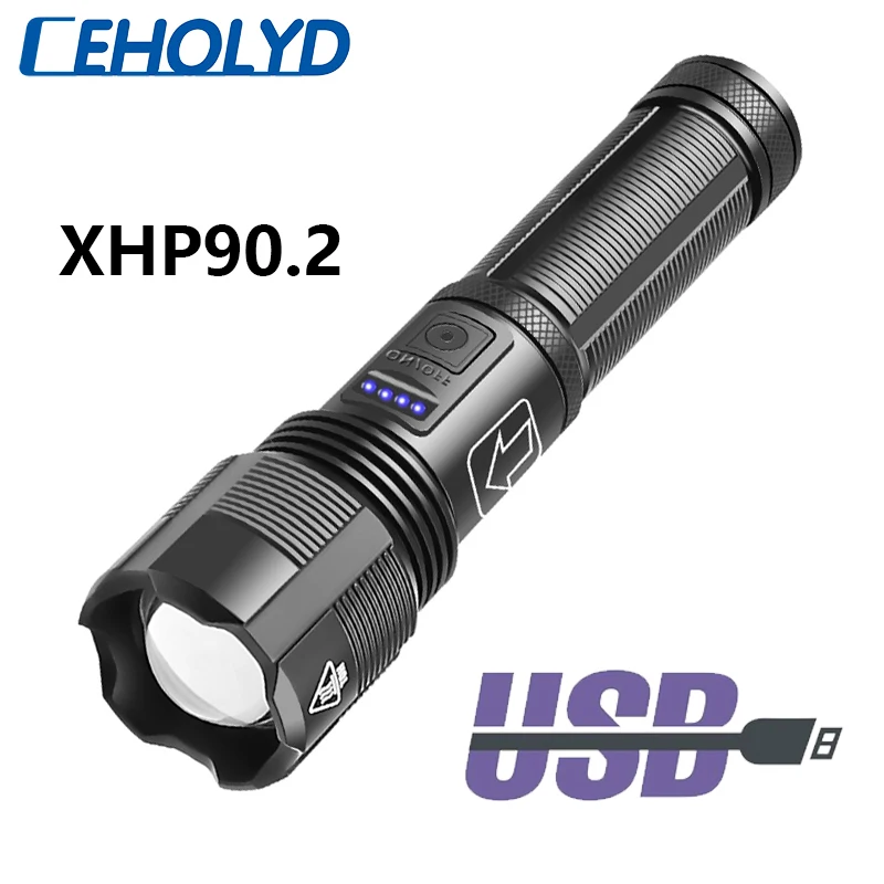 

XHP50.2 USB перезаряжаемая вспышка высокого качества XHP70.2 тактический охотничий свет источник питания 18650 AAA батарея зум светильник