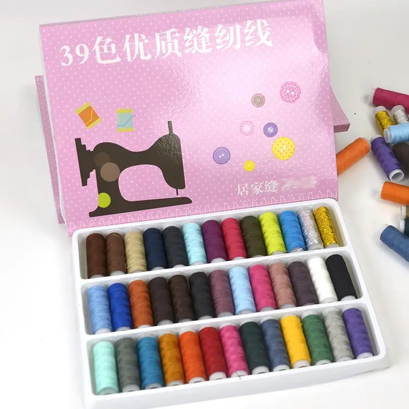 

Sewing Machine Line 1Set Sturdy Home Embroidery 39 Color Handmade Popular Hand Stitching Sewing Thread Durable High Quality 5PC
