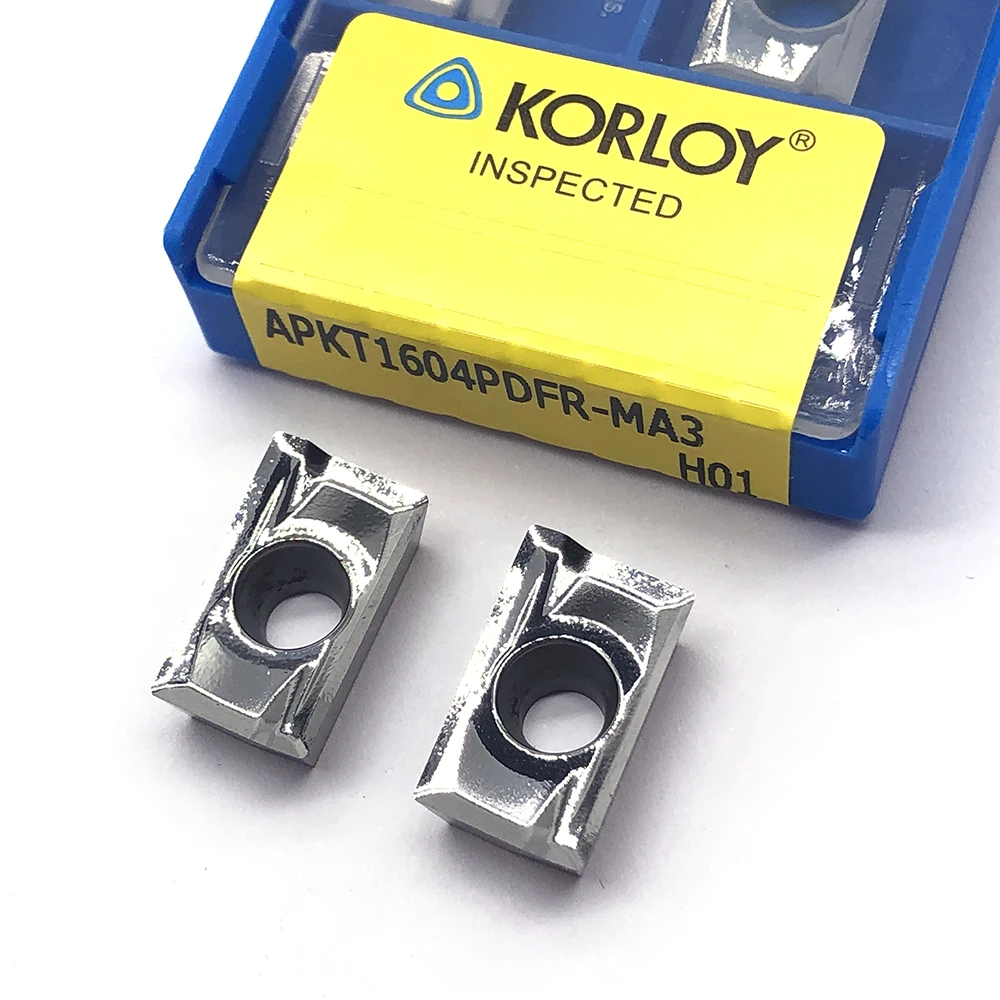 KORLOY APKT1135 APKT1604 APGT1604 MA H01 алюминиевый твердосплавный инструмент для обработки деталей вращения вставка фрезерные Вставки токарный станок с ЧПУ Инструменты