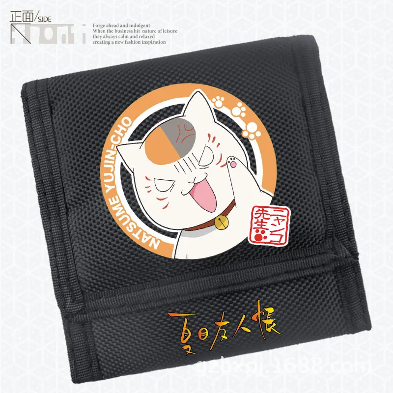 Женский короткий кошелек Natsume Yuujinchou тканевый бумажник Carteira Feminina Nyanko sensei открытка