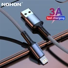 Nohon 3A USB кабель для быстрой зарядки для iPhone 12 13 11 Pro XS Max 6 7 8 Plus Apple iPad Origin 3m свинцовый шнур для зарядки и передачи данных