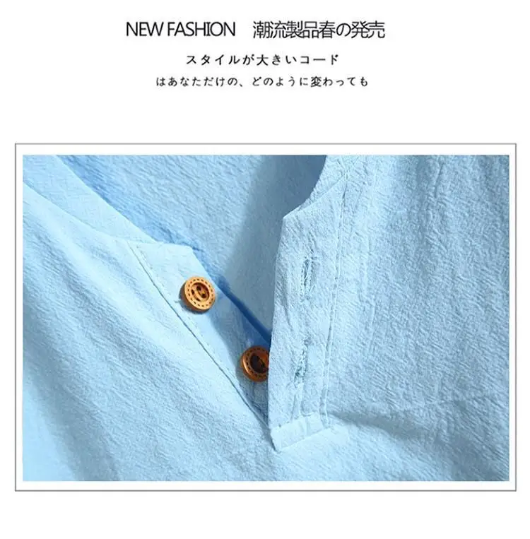 

Short sleeve + shorts 2-piece set 2021 summer new linen T-shirt men's high-quality cotton and linen V-neck men's sets