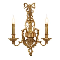 wholesale china supplier high quality modern luxury carved brass led wall light