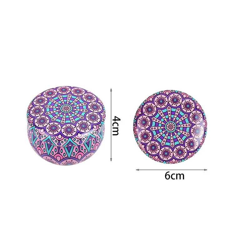 

1Pc European Wedding Fresh And Lovely Round Color Flower Tea Aromatherapy Candle Tin Box Wedding Gift Box Girl Jewelry Storage