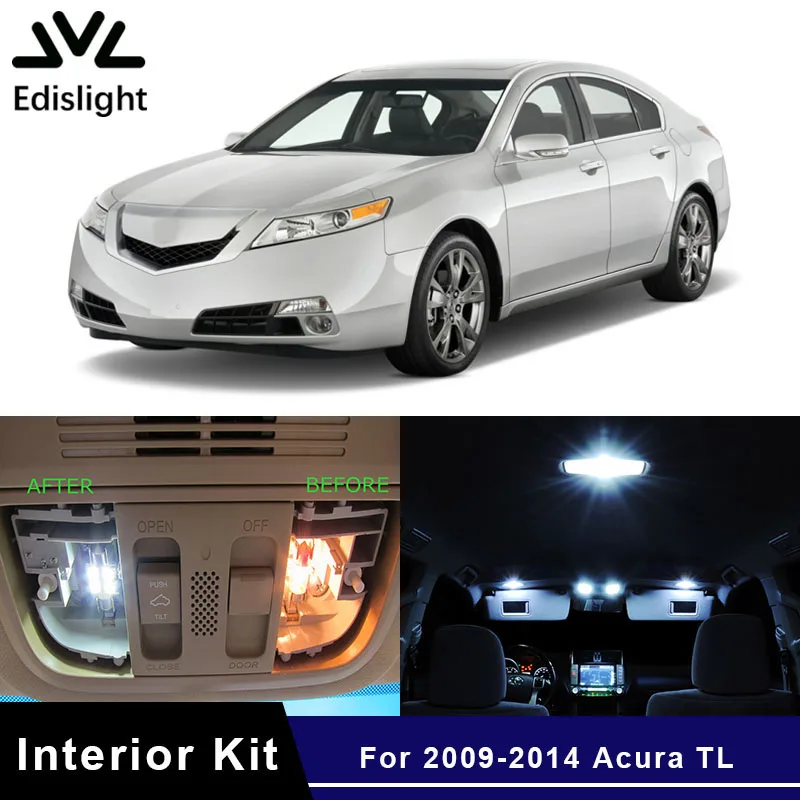 10 шт./комплект Автомобильные светодиодные лампы для Acura TL 2009 2010 2011 2012 2013