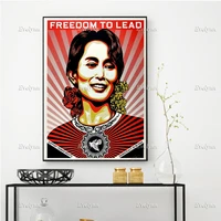pop artfreedom to leadretro postersliving room decoration canvas painting home decor canvas wall art prints floating frame