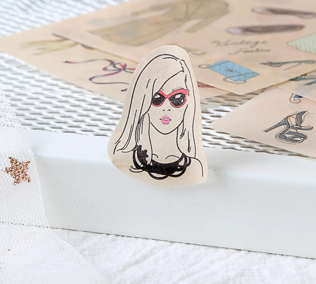 6 шт. декоративная Женская одежда Васи стационарные наклейки пули журнал