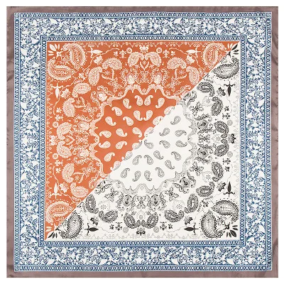 60x60cm Retro Paisley Square Scarf Women Bandana Head Half color Female Motorcycle Headwear Outdoor Riding Collar |