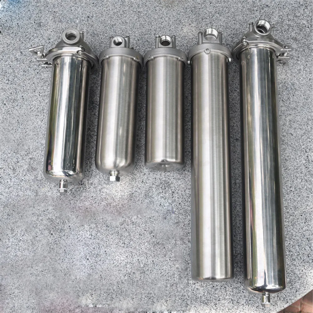 DN15/DN20/DN25 Front Filter SS304 Water Tap Pipe Central Purifier Pre-filter Screw Thread/Quick Clamp with Drain Outlet | Обустройство