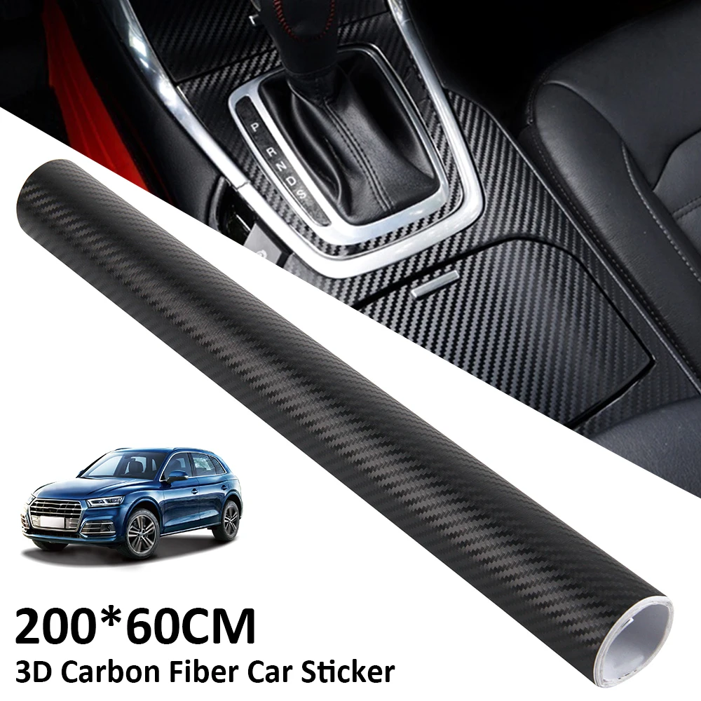

3D Carbon Fiber Vinyl Car Wrap Sheet Roll Film Car Stickers and Decal Motorcycle Auto Styling Accessories Automobiles 60cmx200cm