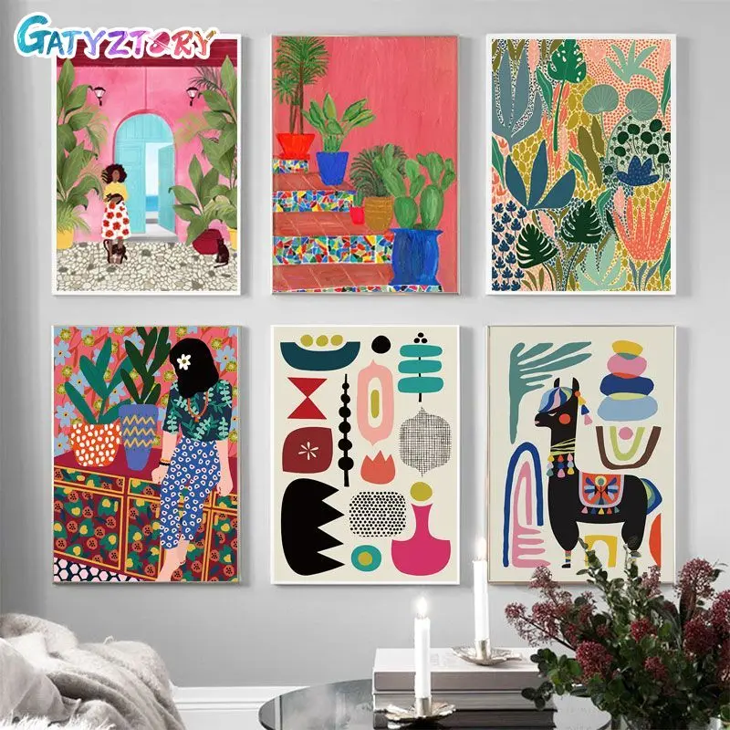 

GATYZTORY Painting by numbers cartoon pictures by numbers 40*50 Canvas painting Home Decor Canvas painting