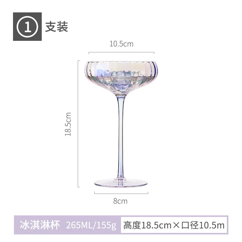 European Style Goblet Crystal Red Wine Glass Wedding Cocktail Glass Champagne Sparkling Wine Glass Home Bar Utensils Dessert Cup images - 6