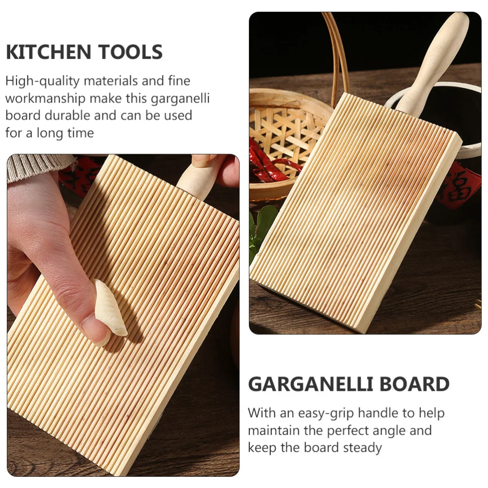 

1Pc Household Pasta Maker Wood Garganelli Board Practical Gnocchi Board (Khaki)