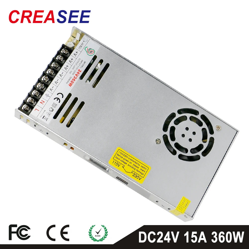 Блок питания для 3D-принтера, 360 Вт, 24 В, 15 А