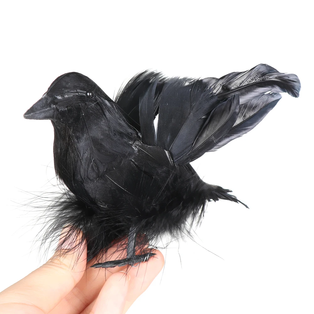 Искусственная ворона черная птица Ворон реквизит декор для Хэллоуина витрина