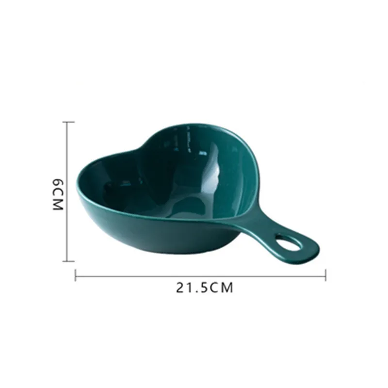 Твердая настольная чаша для выпечки термостойкая ручка фарфоровая Салатница