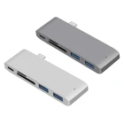 5 в 1 взаимный обмен данными между компьютером и периферийными устройствами C USB хаб для Macbook Hub конвертер USB-C к совместимому с HDMI сплиттер Тип тип-c док-станция SD устройство для считывания с tf-карт