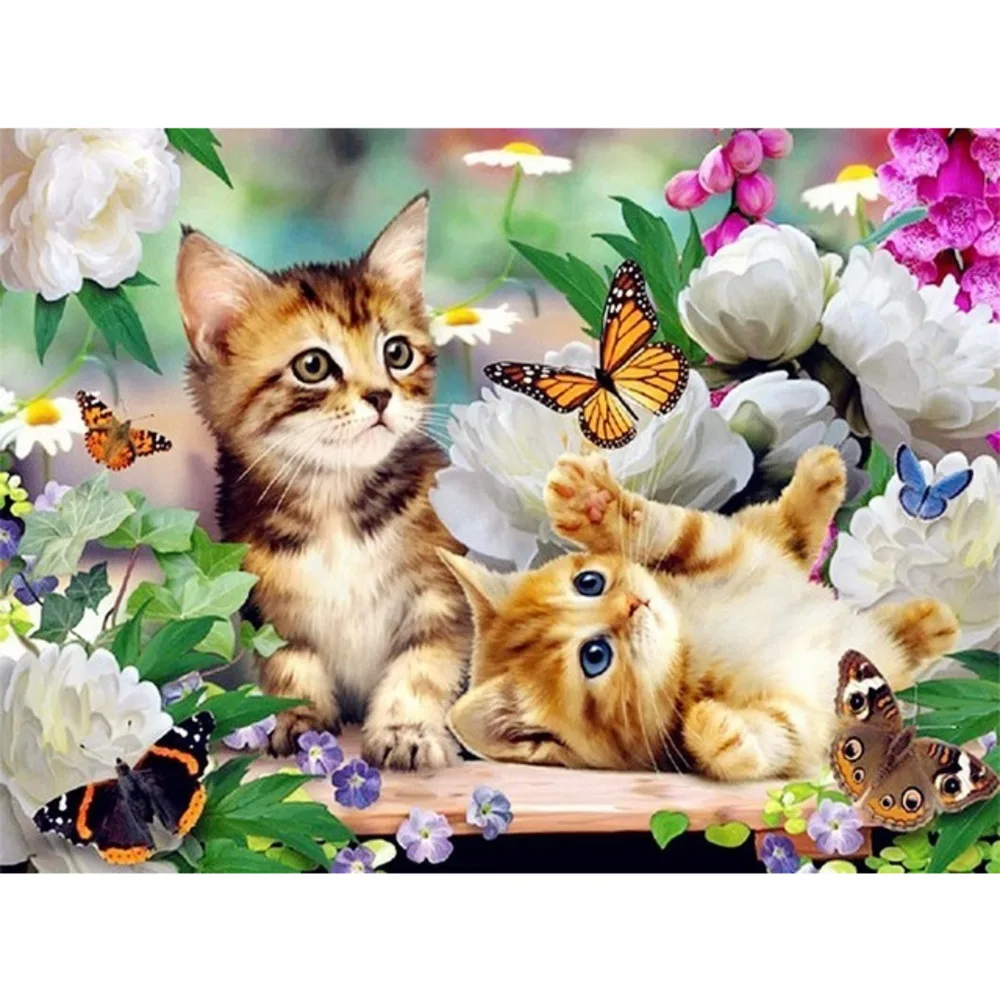 

Animal Cat DIY Cross Stitch Embroidery 11CT Kits Needlework Craft Set Cotton Thread Printed Canvas Home Decoration Dropshipping