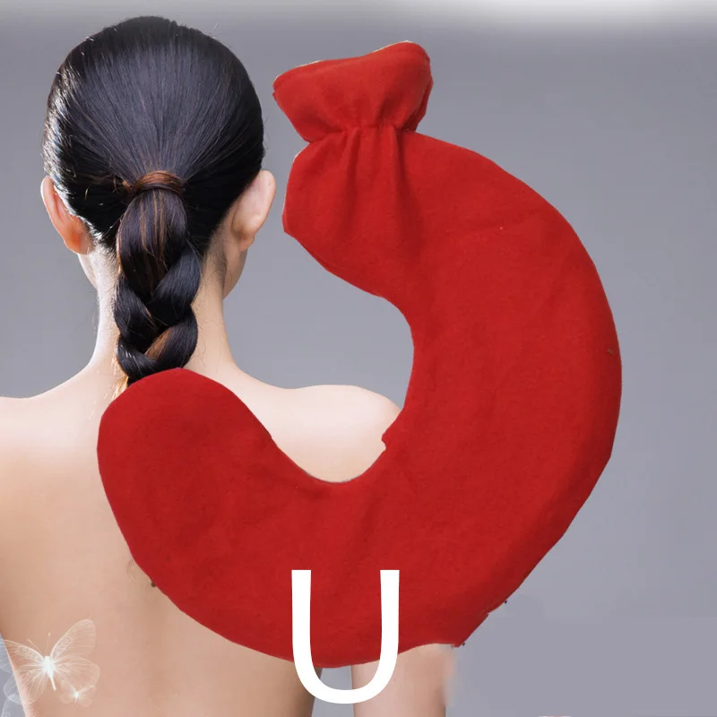 

Hot Water Bottle U-shaped Natural Rubber Heating Hot Water Bag Bottle for Neck and Shoulder Pain Relief