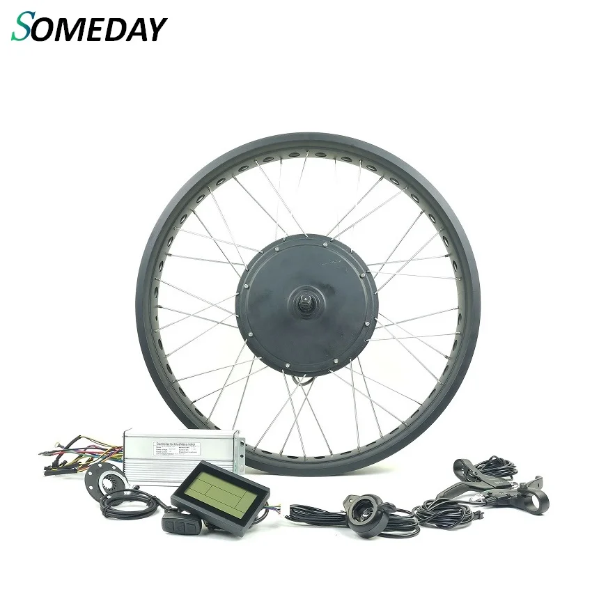 Толстый Снежный велосипед Электрический велосипед conversion kit 72V 3000W сзади повернуть non-Эпицентр деятельности шестерни двигателя колесом с KT LCD3 дисплей