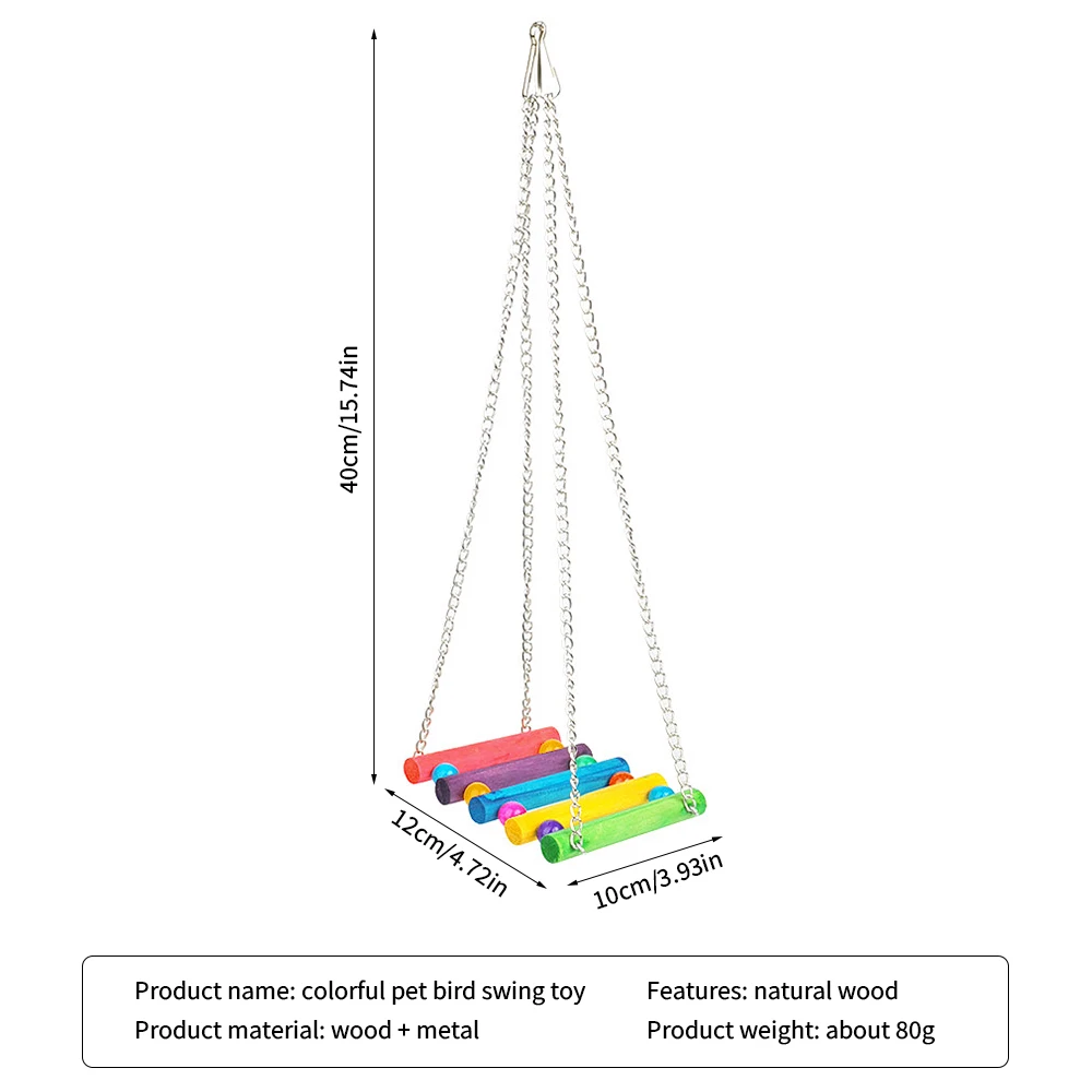 

Birds Toy Pet Bird Parrot Parakeet Budgie Cockatiel Cage Bird Toys HangingToy Birds Cage Toys Chewing Bite Bridge For Parrots