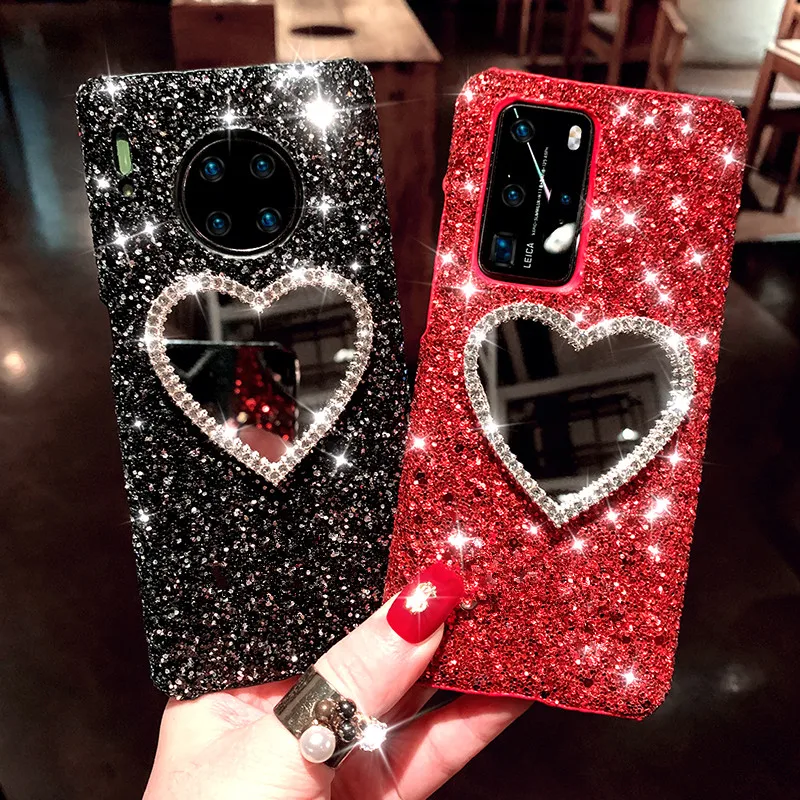 Diamond Mirror Glitter Hard phone case For Samsung Galaxy A51 A71 a20 A50 A11 m31 A10 A70 J4 J6 J8 2018 A21S A31 back Cover