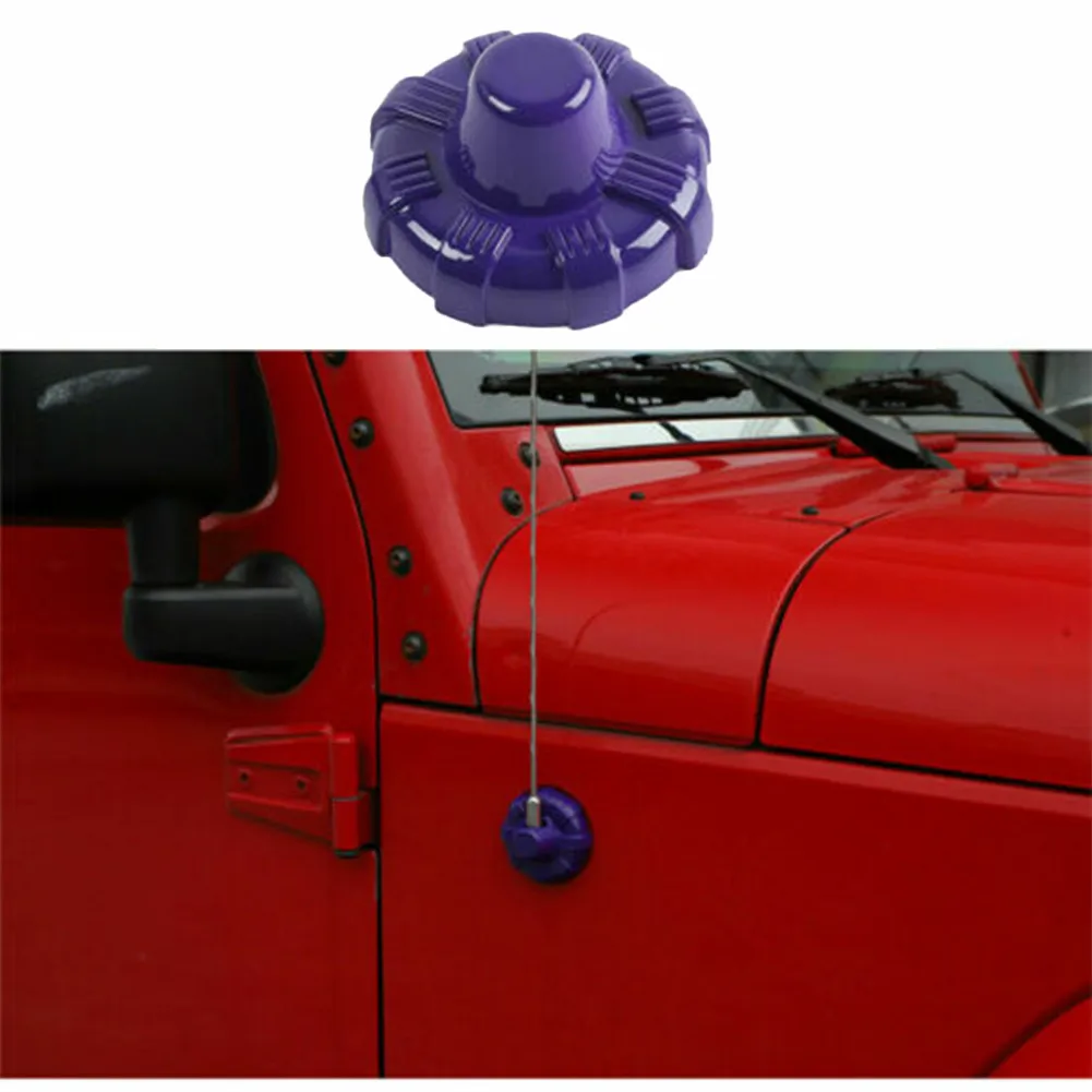

1PC Purple ABS Antenna Base Cover Trim Aerials Base Decoration Covers For Jeep Wrangler JK JL 2018-2021 Gladiator JT 2007-2021