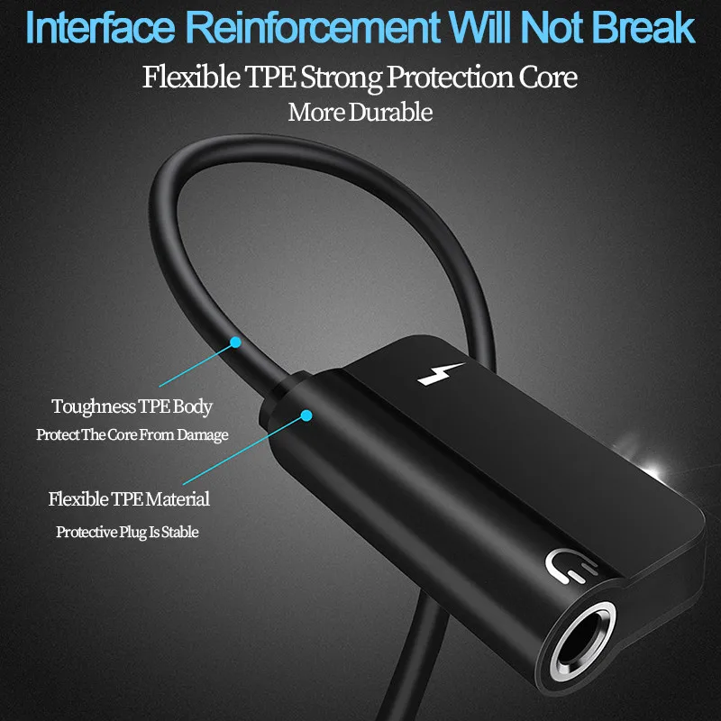 

Type C to 3.5mm Jack Type-C Audio Splitter Headphone Cable Earphone Aux 3.5 Adapter Convertor USB-C OTG for Xiaomi Mi10 9 Huawei