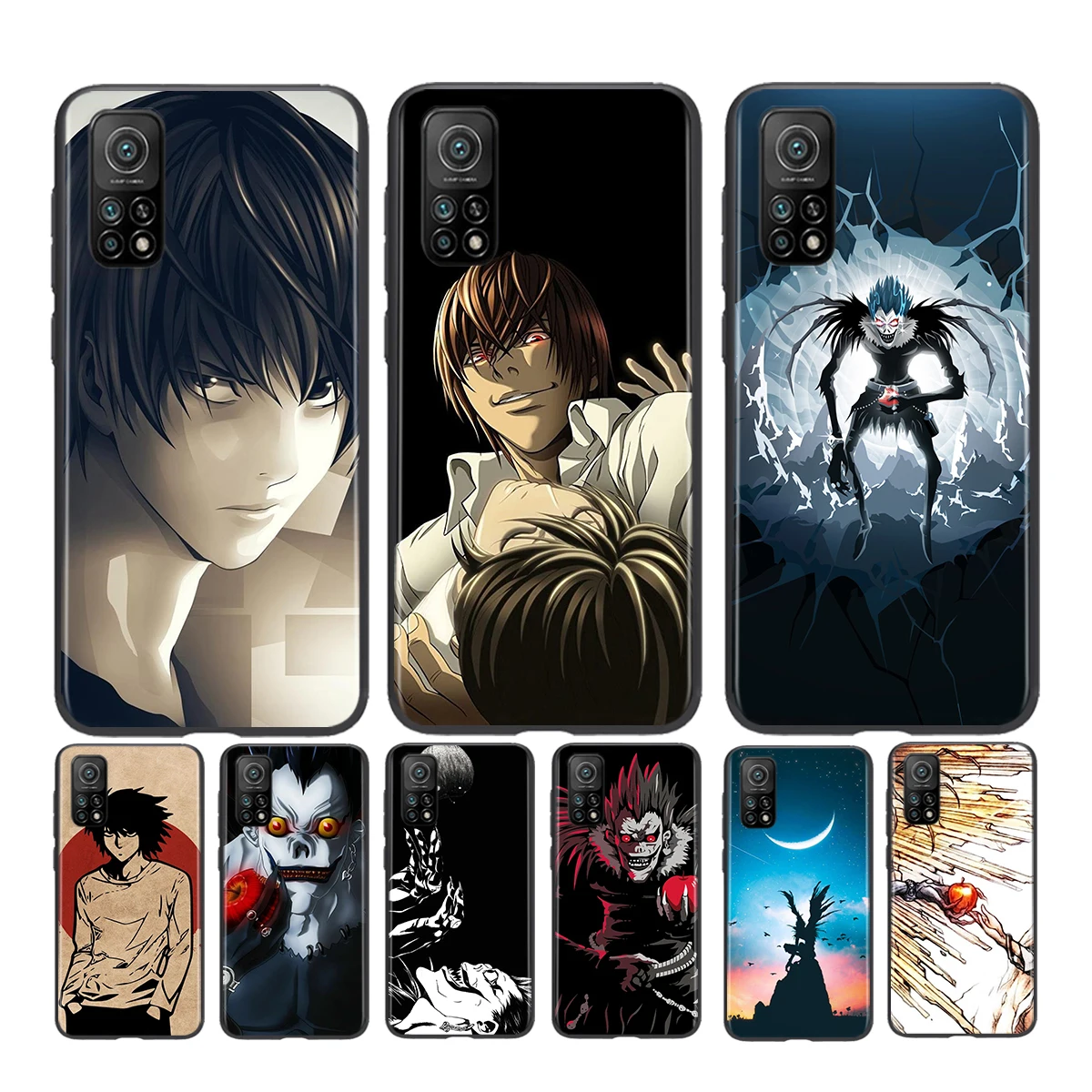 

Anime Death Note For Xiaomi Play Mix 3 Civi A2 A1 6X 5X Poco X3 NFC F3 GT M3 M2 X2 F2 Pro C3 F1 Black Phone Case Capa
