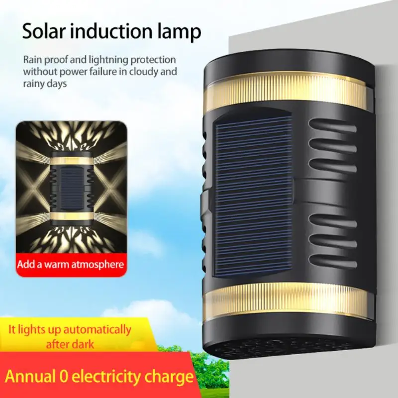 

Outdoor Solar Lights Garden Waterproof Wall Lamp Hollow Pattern Wall Lamp Street Lamps Led Garden Decorative Stair Lamp Lighting