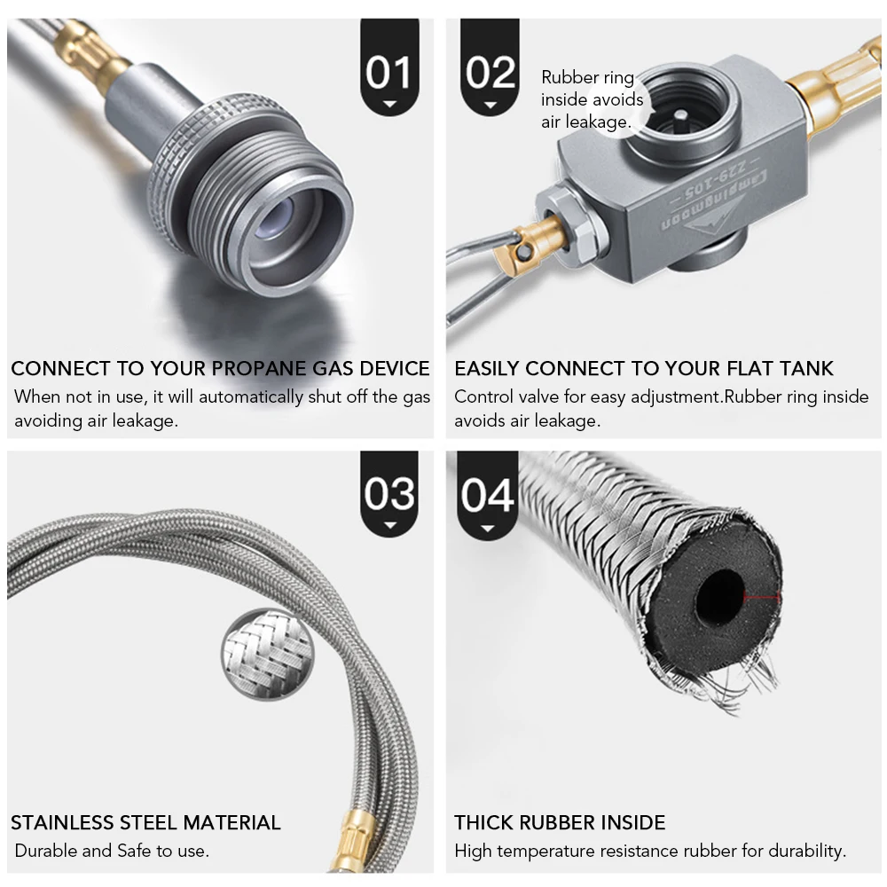 Отдых на природе адаптер газовой плиты расширения шланг газ пропан устройство
