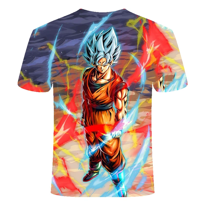 Горячая новинка Мужская и женская персональная аниме Dragon Ball Z 3D печать футболка классная модная удобная креативная рубашка с короткими рукавами