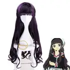 Аниме Card Cap tor Sakura Tomoyu Daidouji термостойкие синтетические волосы вьющиеся волнистые женские косплей фиолетовый парик + бесплатная шапочка для парика