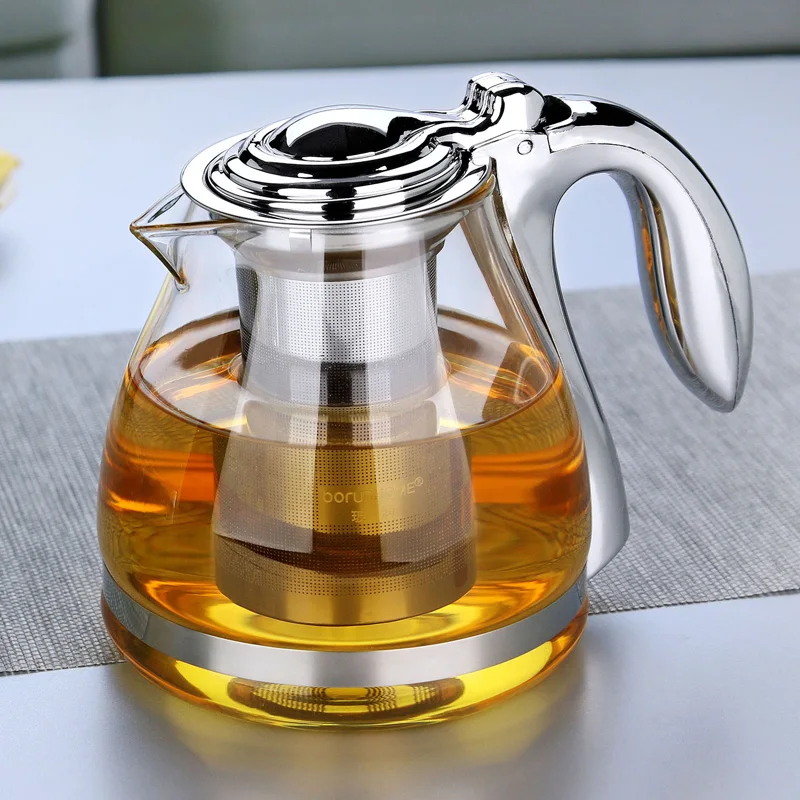 

free shipping BORUN large capacity tea pot elegant cup glass tea set glass teapot