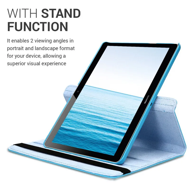 360 ° чехол совместим с huawei MediaPad T3 10 9 6 дюймов AGS-L09 кожаный для планшета подставкой