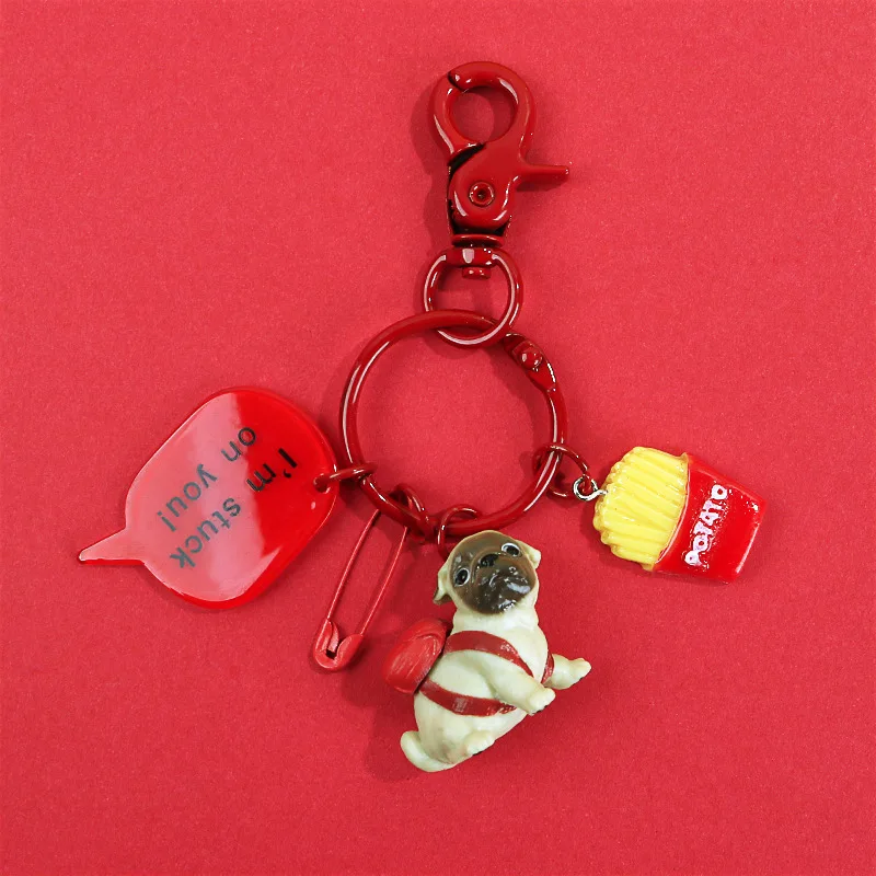 

Cute Resin Animal Pet Dogs Key Chain Schnauzer Welsh Corgi Keychain Gift Small Exquisite Keyring Lover Accessories Woman